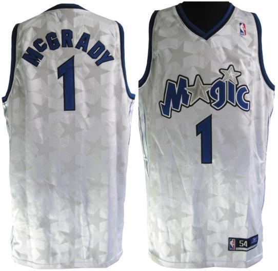 Orlando Magic 1 Tracy Mcgrady Stiched White Dark Star Jersey