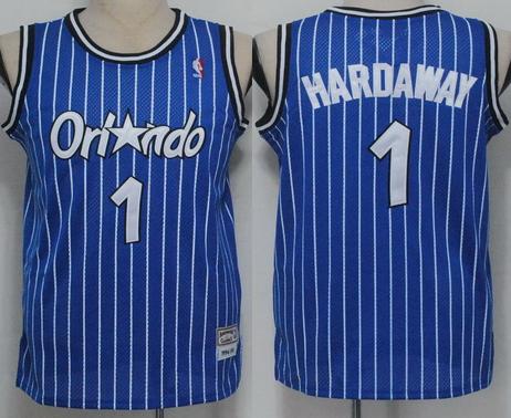 Orlando Magic 1 Hardaway Blue(Pinstripes)NBA Jerseys Cheap