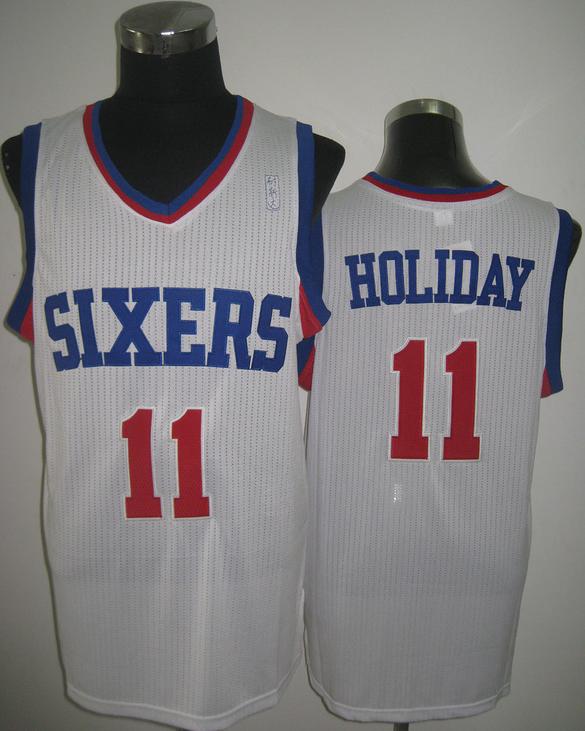 Philadelphia 76ers 11 Jrue Holiday White Revolution 30 NBA Jerseys Cheap