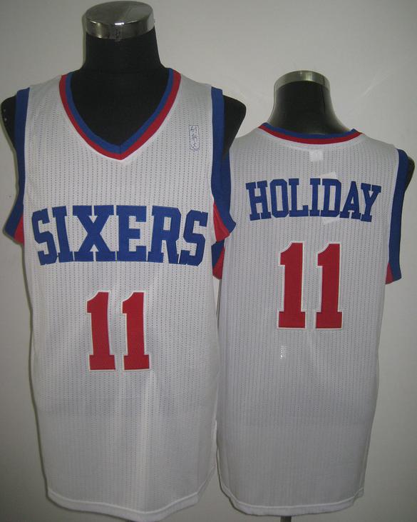 Philadelphia 76ers 11 Jrue Holiday White Revolution 30 NBA Jerseys