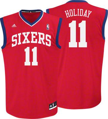 Philadelphia 76ers #11 Jrue Holiday Red Jersey Cheap