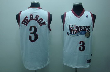 Philadelphia 76ers 3 IVERSON white SWINGMAN jerseys Philadelphia 76ers 3 IVERSON white SWINGMAN jerseys