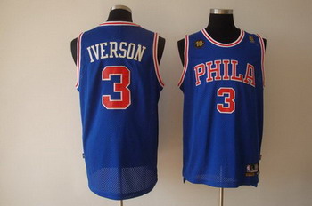 Philadelphia 76ers 3 IVERSON blue SWINGMAN jerseys Cheap