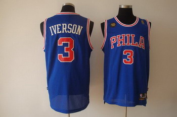 Philadelphia 76ers 3 IVERSON blue SWINGMAN jerseys