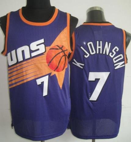 Phoenix Suns 7 Kevin Johnson Purple Hardwood Classics Revolution 30 NBA Jerseys Cheap