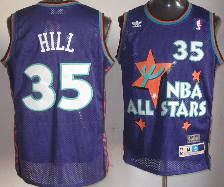 Phoenix Suns 35 Grant Hill Purple 1995 All Star Throwback NBA Jersey Cheap