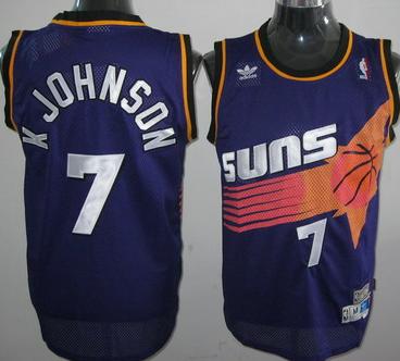 Phoenix Suns 7 Kevin Johnson Purple Swingman Jersey Cheap