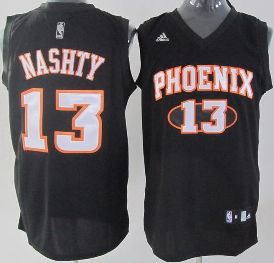 Phoenix Suns 13 Nash NASHTY Black Jersey Cheap