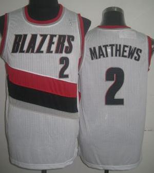 Portland Trail Blazers 2 Wesley Matthews White Revolution 30 NBA Jersey