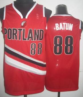 Portland Trail Blazers 88 Nicolas Batum Red Revolution 30 NBA Jersey Cheap