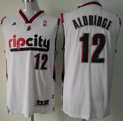 Portland Trail Blazers 12 LaMarcus Aldridge White Revolution 30 Swingman NBA Jerseys