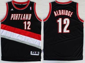 Portland Trail Blazers 12 LaMarcus Aldridge Black Revolution 30 Swingman NBA Jerseys Cheap