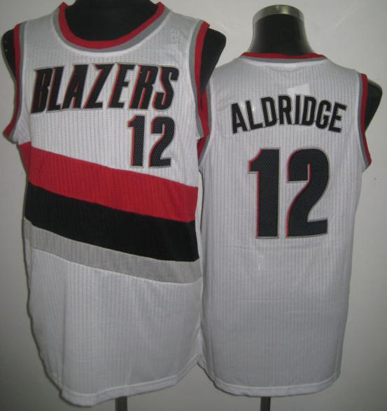 Portland Trail Blazers 12 LaMarcus Aldridge White Revolution 30 NBA Basketball Jerseys Cheap