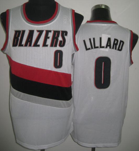 Portland Trail Blazers 0 Damian Lillard White Revolution 30 NBA Jersey