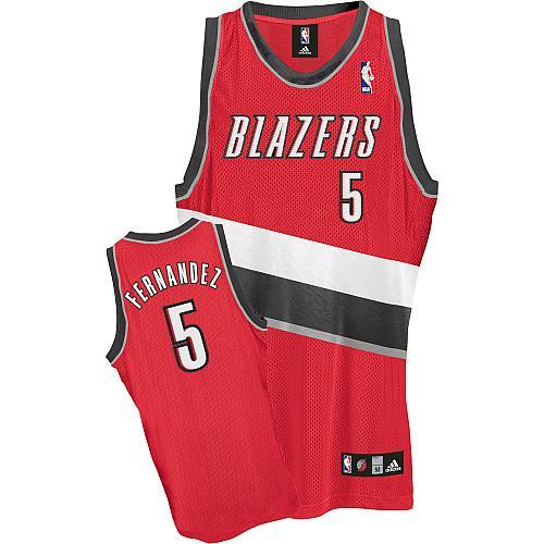 Portland Trail Blazers 5 Fernandez Red Jersey
