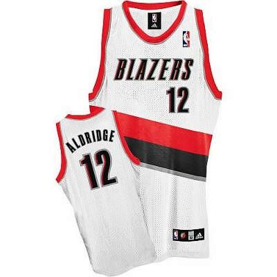 Portland Trail Blazers 12 Aldridge White Jersey