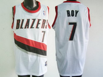 Portland Trail Blazers 7 Roy white jerseys