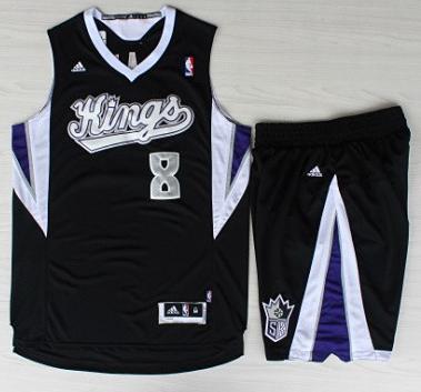 Sacramento Kings 8 Rudy Gay Black Revolution 30 Swingman NBA Suits Cheap