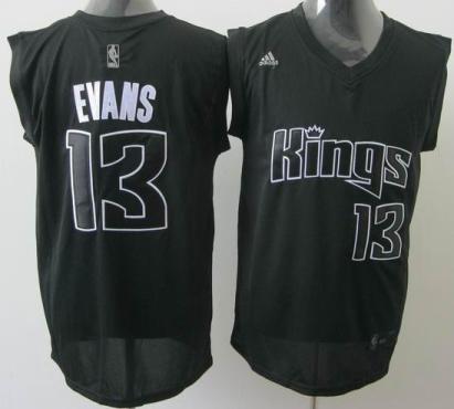 Sacramento Kings 13 Tyreke Evans Black Jerseys