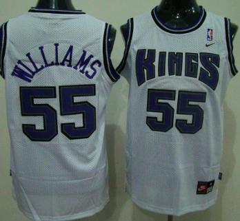 Sacramento Kings 55 Williams White Swingman Jersey Cheap