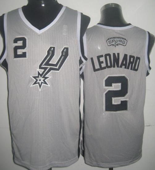 San Antonio Spurs 2 Kawhi Leonard Grey Revolution 30 NBA Jersey Cheap