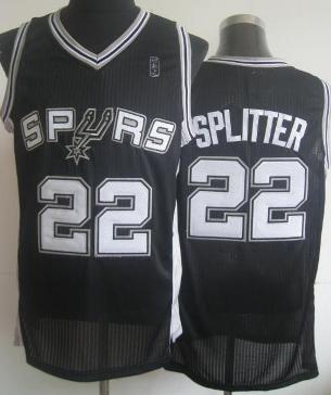 San Antonio Spurs 22 Tiago Splitter Black Revolution 30 NBA Jersey