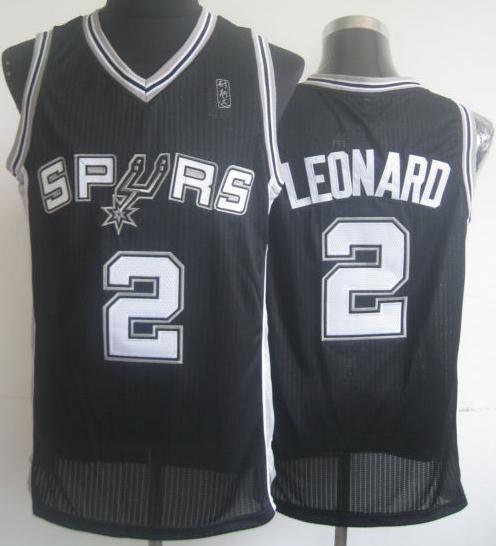 San Antonio Spurs 2 Kawhi Leonard Black Revolution 30 NBA Jersey