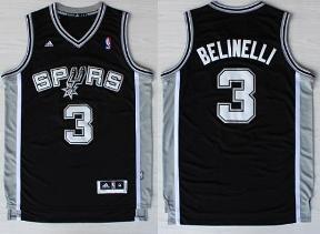 San Antonio Spurs 3 Marco Belinelli Black Revolution 30 Swingman NBA Jerseys
