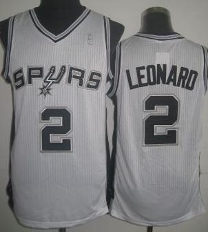 San Antonio Spurs 2 Kawhi Leonard White Revolution 30 NBA Jersey