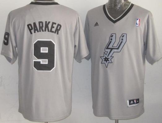 San Antonio Spurs 9 Tony Parker Grey Revolution 30 Swingman NBA Jersey 2013 Christmas Style Cheap