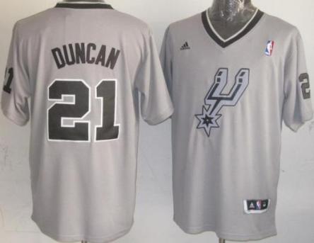 San Antonio Spurs 21 Tim Duncan Grey Revolution 30 Swingman NBA Jersey 2013 Christmas Style Cheap