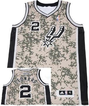 San Antonio Spurs 2 Kawhi Leonard Camo Revolution 30 Swingman NBA Jerseys