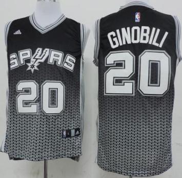 San Antonio Spurs 20 Manu Ginobili Black Drift Fashion NBA jersey
