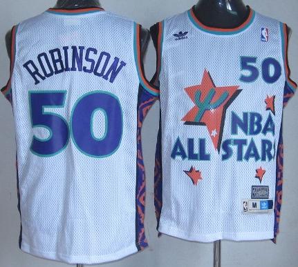 San Antonio Spurs 50 David Robinson White 94-95 All Star NBA Jerseys Cheap