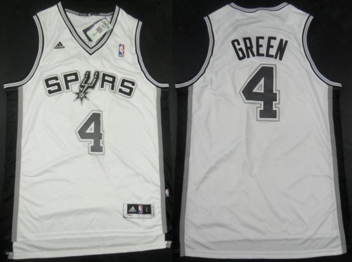 San Antonio Spurs 4 Danny Green White Revolution 30 Swingman NBA Jerseys