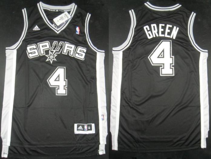 San Antonio Spurs 4 Danny Green Black Revolution 30 Swingman NBA Jerseys Cheap