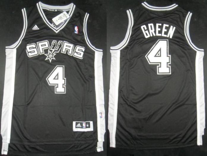 San Antonio Spurs 4 Danny Green Black Revolution 30 Swingman NBA Jerseys