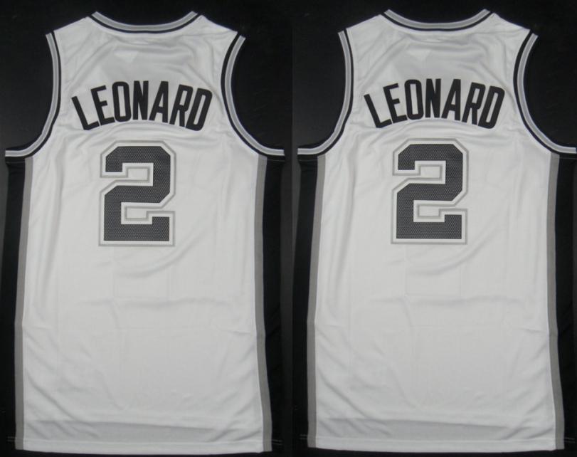 San Antonio Spurs 2 Kawhi Leonard White Revolution 30 Swingman NBA Jerseys