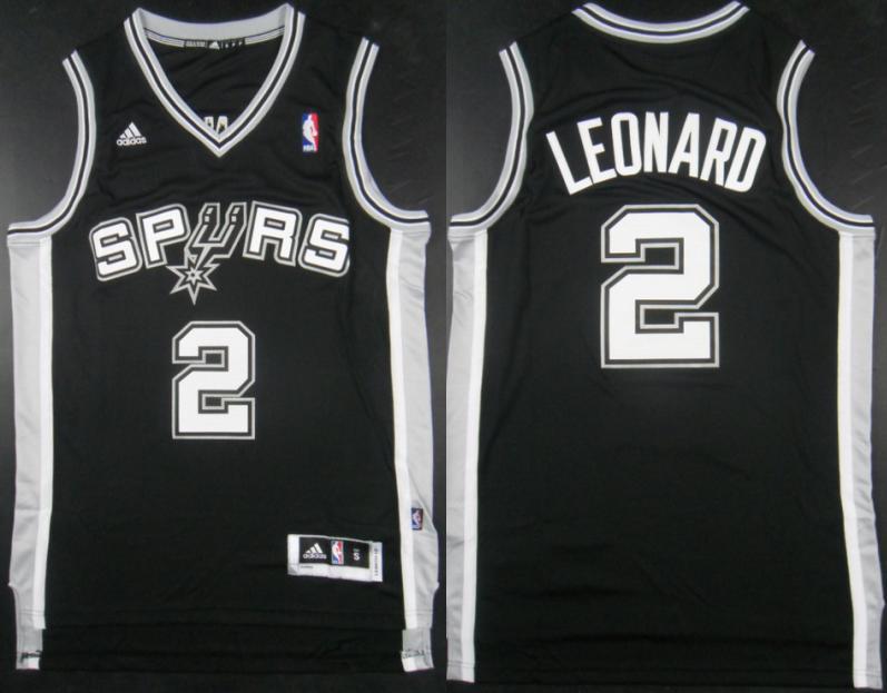 San Antonio Spurs 2 Kawhi Leonard Black Revolution 30 Swingman NBA Jerseys