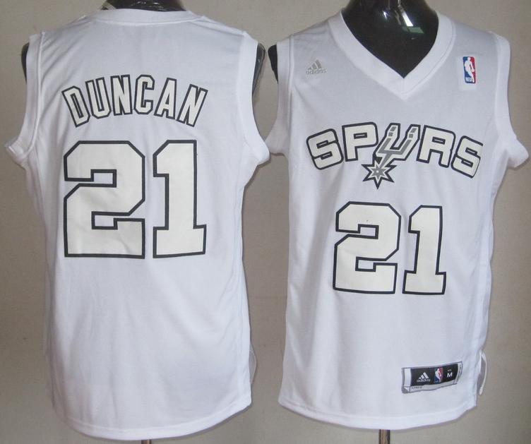 San Antonio Spurs 21 Tim Duncan Full White Revolution 30 Swingman NBA Jerseys Cheap