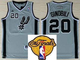 San Antonio Spurs 20 Manu Ginobili Grey Revolution 30 Swingman 2013 Finals Patch NBA Jerseys Cheap