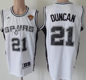 San Antonio Spurs 21 Tim Duncan White Revolution 30 Swingman 2013 Finals Patch NBA Jerseys Cheap