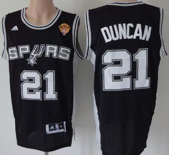 San Antonio Spurs 21 Tim Duncan Black Revolution 30 Swingman 2013 Finals Patch NBA Jerseys Cheap
