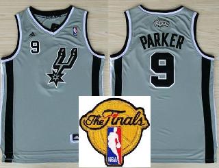 San Antonio Spurs 9 Tony Parker Grey Revolution 30 Swingman 2013 Finals Patch NBA Jerseys Cheap
