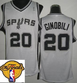 San Antonio Spurs 20 Manu Ginobili White Revolution 30 2013 Finals Patch NBA Jerseys Cheap