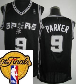 San Antonio Spurs 9 Tony Parker Black Revolution 30 2013 Finals Patch NBA Jerseys Cheap