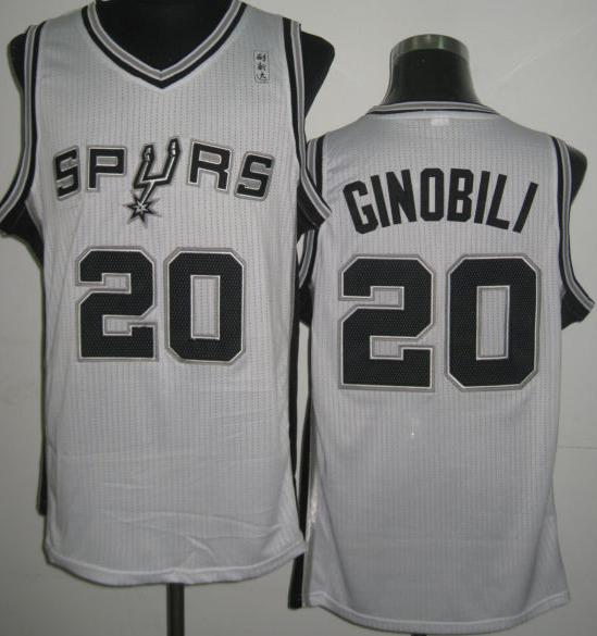 San Antonio Spurs 20 Manu Ginobili White Revolution 30 NBA Jerseys Cheap