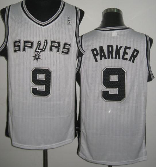 San Antonio Spurs 9# Tony Parker White Revolution 30 NBA Jerseys Cheap