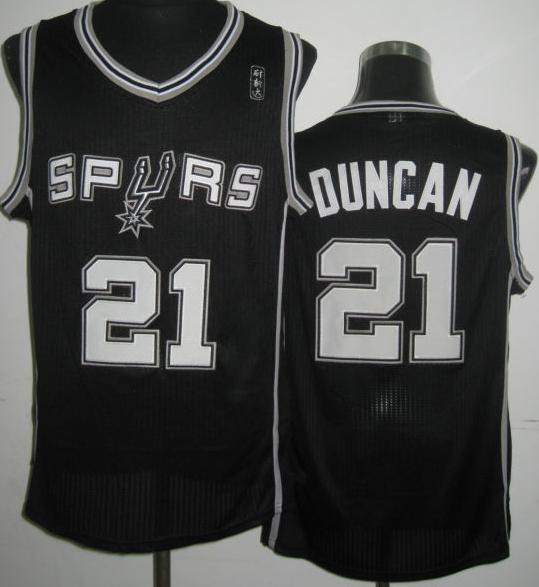 San Antonio Spurs 21 Tim Duncan Black Revolution 30 NBA Jerseys