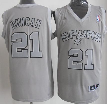 San Antonio Spurs 21 Tim Duncan Grey Revolution 30 Swingman NBA Jerseys Christmas Style Cheap